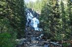 A 'Hidden Waterfall', no Grand Teton National Park, no Wyoming, nos Estados Unidos